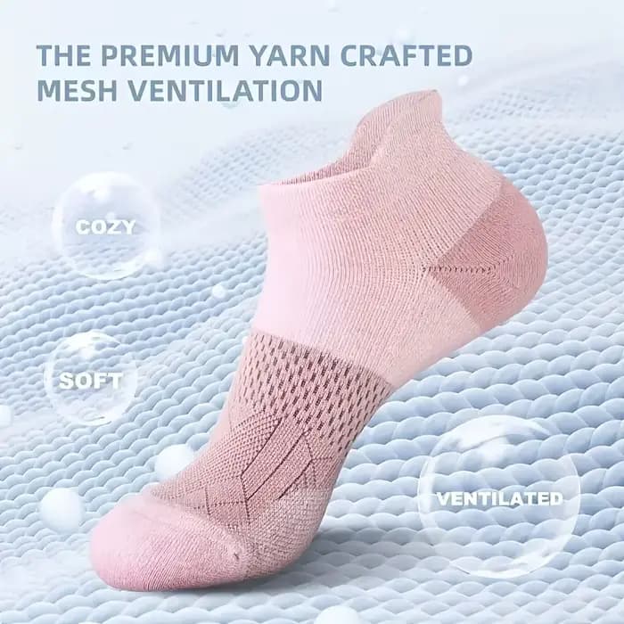 5 paires - chaussettes basses avec support d'arc