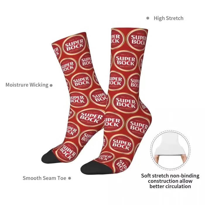 Super Bock – chaussettes Harajuku absorbant la sueur