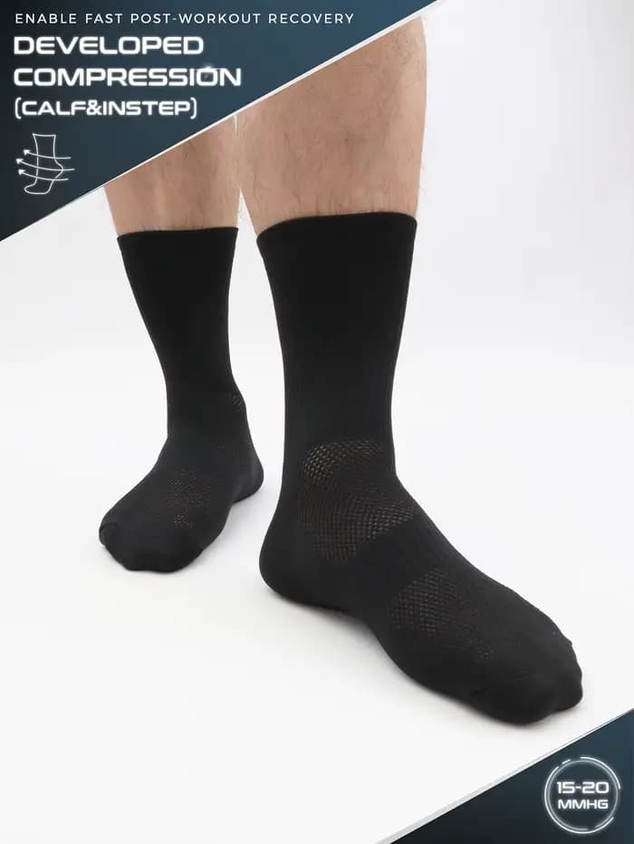 4 paires de chaussettes de cyclisme à compression pour hommes et femmes