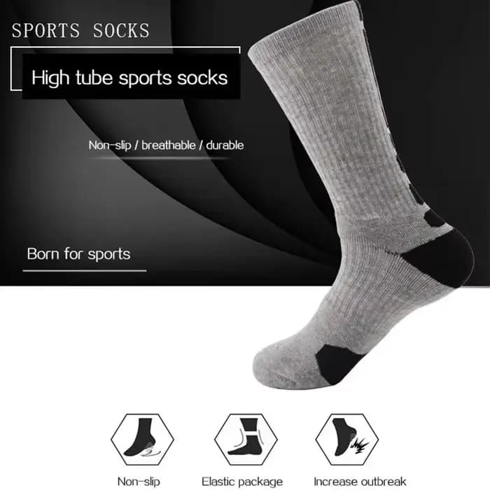 5 paires hommes chaussettes de sport ensemble avec amortissement Terry basket-ball cyclisme course randonnée Tennis