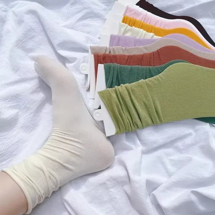 Femmes colorées en vrac sans boulochage chaussettes tricot côtes glace mince printemps été femme