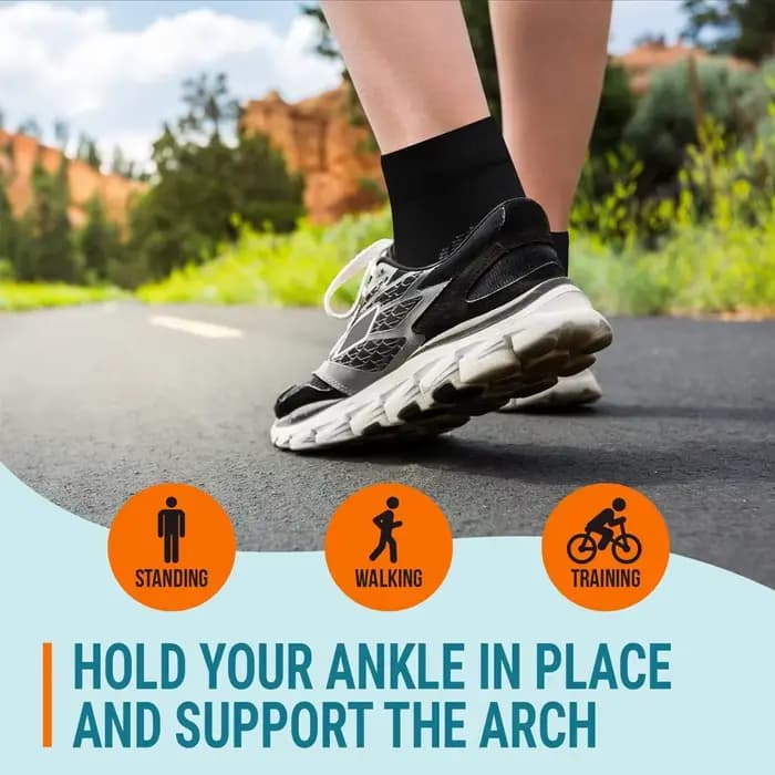 1 paire de chaussettes Nano pour neuropathie, manchon de Compression pour la cheville pour le gonflement, la fasciite plantaire, l'entorse, la neuropathie, pour femmes/hommes