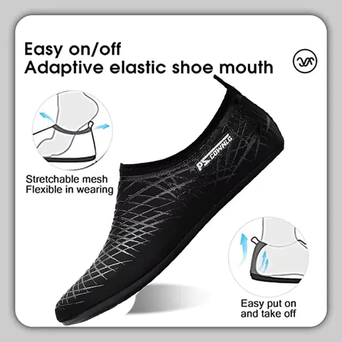 Chaussures de sports nautiques pieds nus chaussettes de yoga aquatique à séchage rapide à enfiler pour hommes femmes