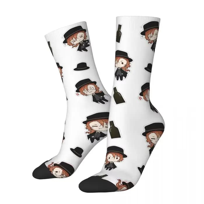 Bungou chiens errants Chuuya Nakahara hommes femmes chaussettes loisirs beau adapté à toutes les saisons cadeaux d'habillage