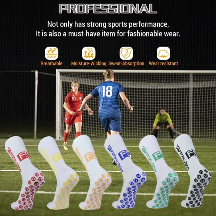Chaussettes de compression coordonnantes avec coussin en caoutchouc pour hommes et femmes