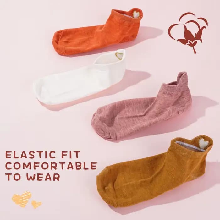 4 paires Lot mode chaussettes femmes 2026 nouveau printemps coton couleur nouveauté filles mignon coeur broderie