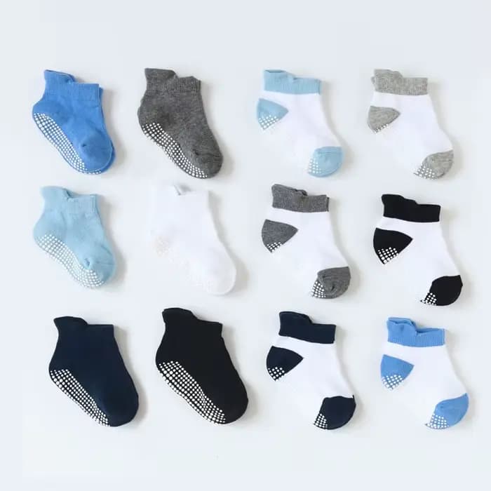 6 paires de chaussettes de sol antidérapantes pour bébés