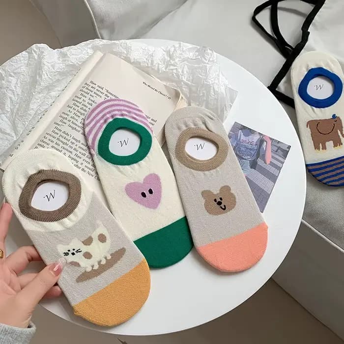 Chaussettes respirantes en coton peigné pour femmes