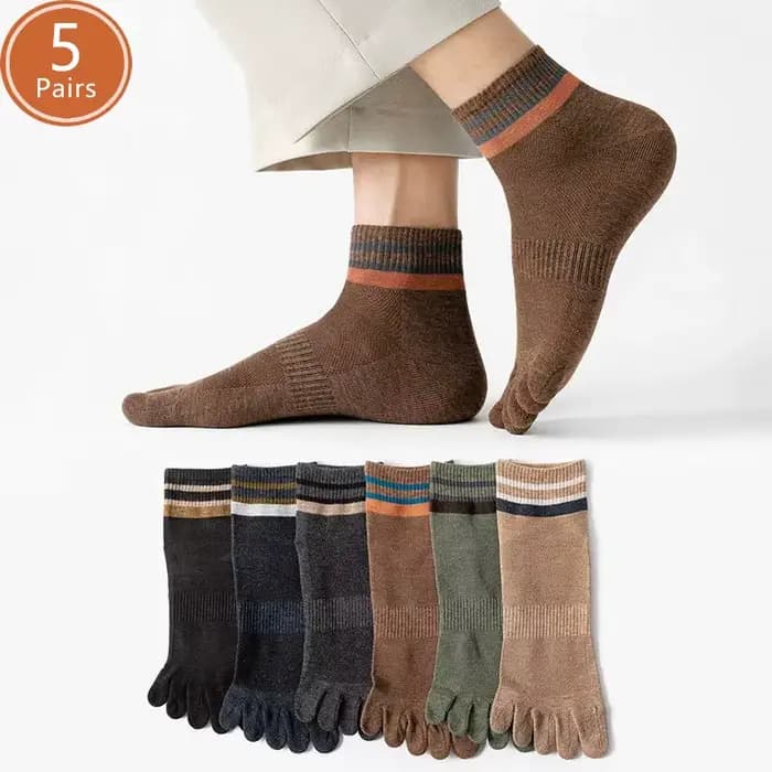 5 paires de chaussettes à orteils pour hommes