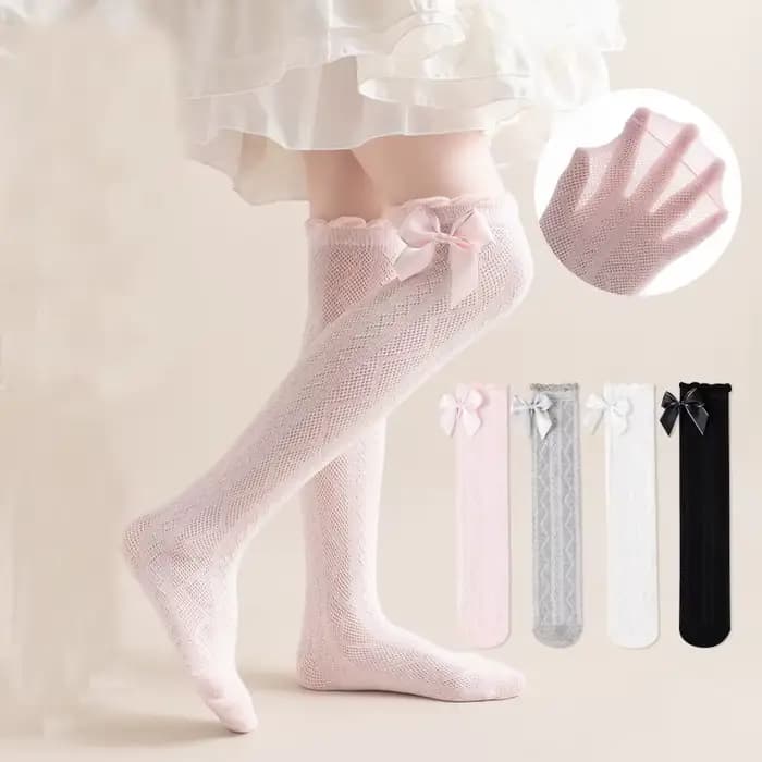 2 paires de chaussettes hautes pour filles