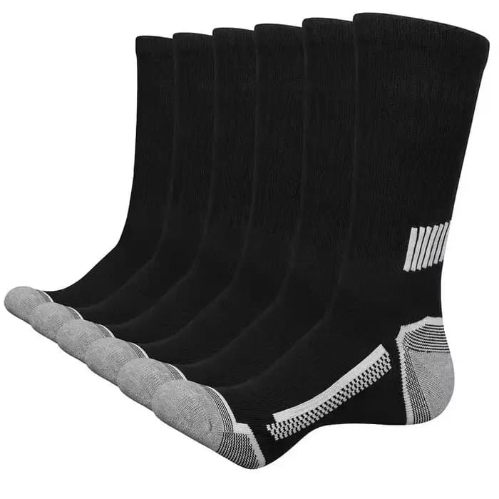 6 paires de chaussettes de sport pour hommes, absorbant la transpiration, confortables et respirantes, adaptées à l'entraînement de basket-ball et à la course en plein air