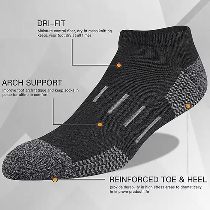 Chaussettes de Sport respirantes pour hommes, 1 à 20 paires, tampon de course en plein air épais, chaussettes de basket-ball, d'entraînement en coton, Tube court