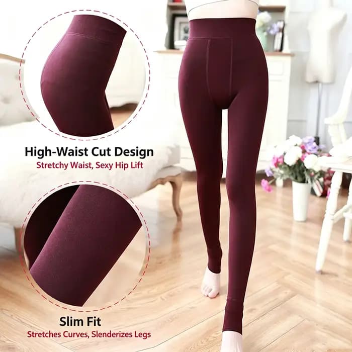 Collants doublés polaire confortables pour femmes, leggings chauds et extensibles à taille haute pour l'hiver, sous-vêtements thermiques épais et chauds, pantalons collants
