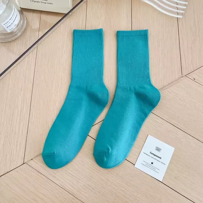 1 paire de chaussettes pour femmes, rouge, blanc, noir, chaussettes de sport respirantes, confortables, couleur unie, chaussettes de sol en coton pour filles, bonneterie