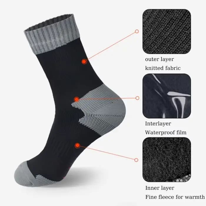 Chaussettes imperméables Sports de plein air randonnée Wading Camping Trekking hiver ski chaussette chaude respirant