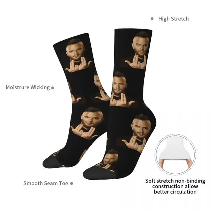 Jul France rappeur unisexe chaussettes d'hiver coupe-vent