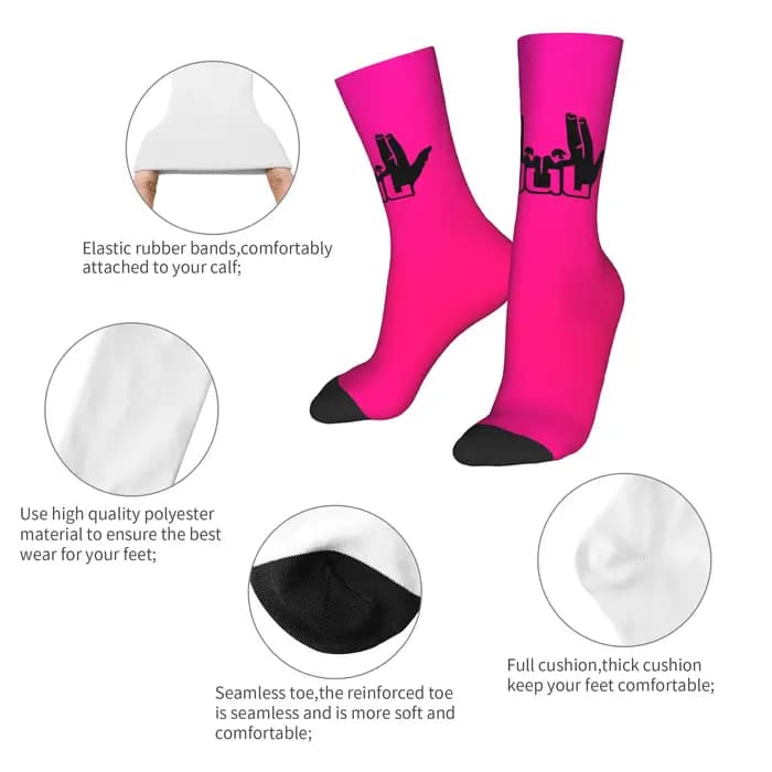 Personnalisé Cool J-Juls chaussettes femmes hommes chaud impression 3D chanteur français sport basket-ball