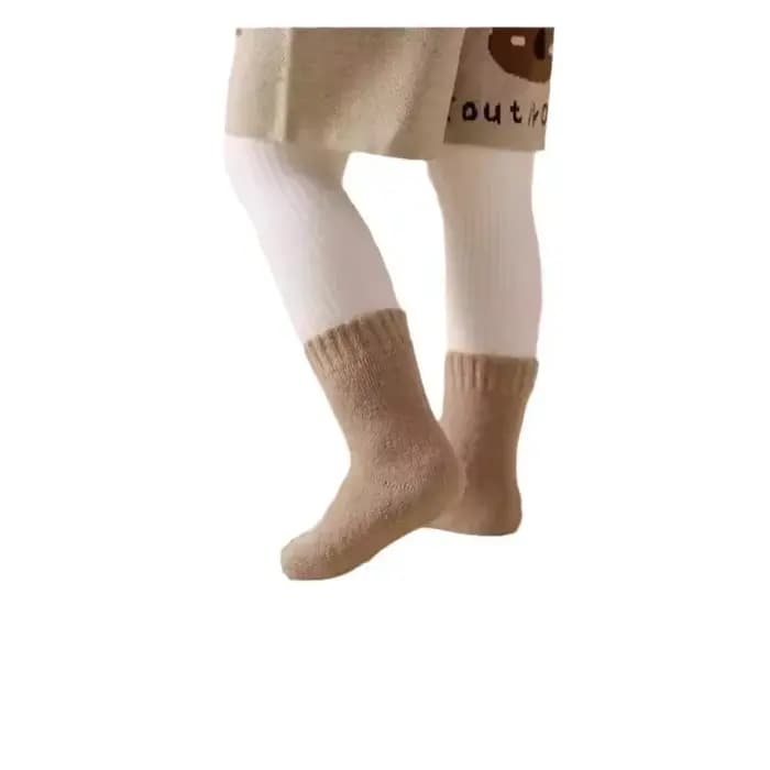 35% laine chaude enfants chaussette pour garçon fille couleur unie simplicité mode mollet