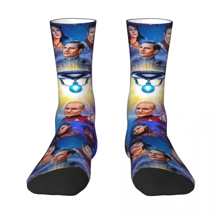Stars Treks Groups Chaussettes Starfleet Movie Bas tendance Femmes Hommes Chaud Doux
