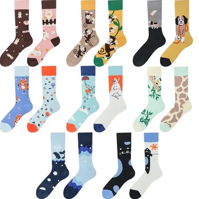Chaussettes mi-mollet en coton pour hommes et femmes
