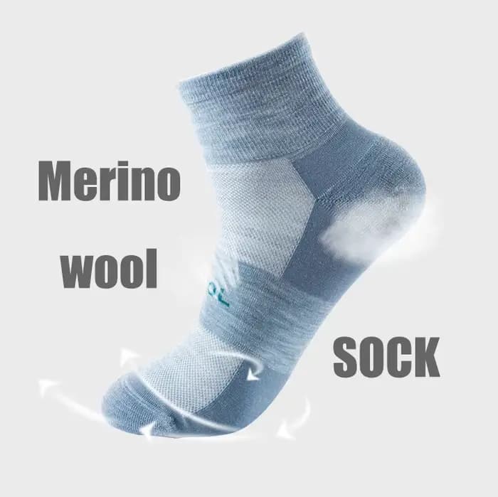 Chaussettes unisexes en laine mérinos, respirantes, coupe basse, 70% laine mérinos, évacuant l'humidité, hauteur de cheville pour hommes et femmes