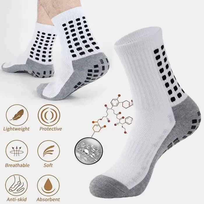 1 paire de chaussettes de football antidérapantes