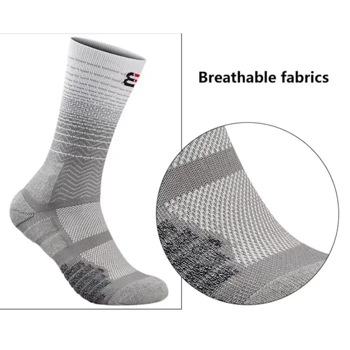 Sport cyclisme basket-ball chaussettes Compression course homme noir tendance respirant longue randonnée amortissement athlétique professionnel grands enfants