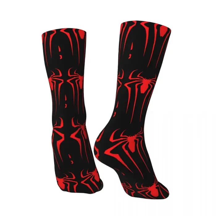 Dessin animé araignée rouge chaussettes Manga Simple nouveauté bas automne antibactérien unisexe hommes