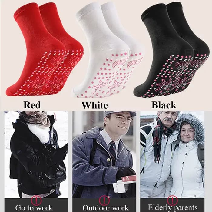 Chaussettes magnétiques auto-chauffantes pour femmes et hommes, unisexe, thérapie magnétique à la Tourmaline, chaussettes de Massage chaudes pour l'hiver