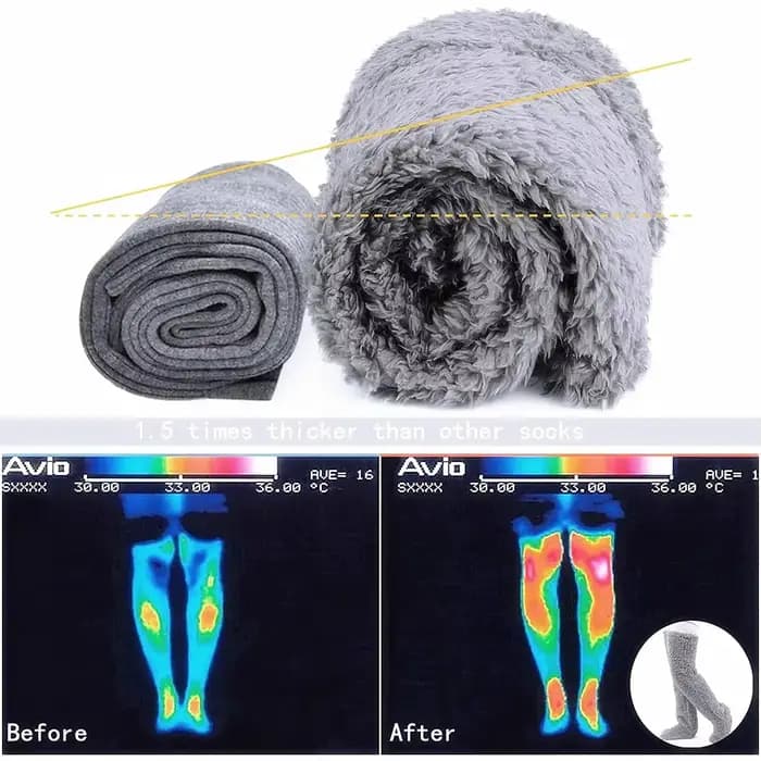 Hiver épaissir chaud femmes flou cuisse genou chaussettes hautes longues jambières Teddy peluche femmes polaire moelleux sur le genou chaussettes