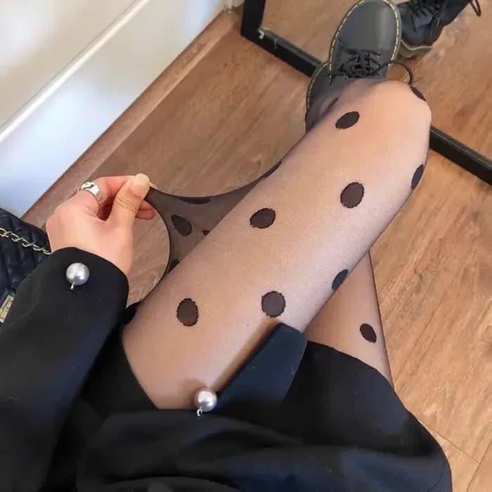 Bas résille en maille de dentelle pour femmes