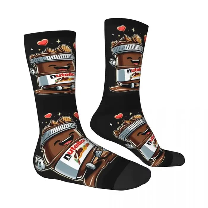 Foods Nutella bas Design Harajuku chaussettes hiver anti-dérapant