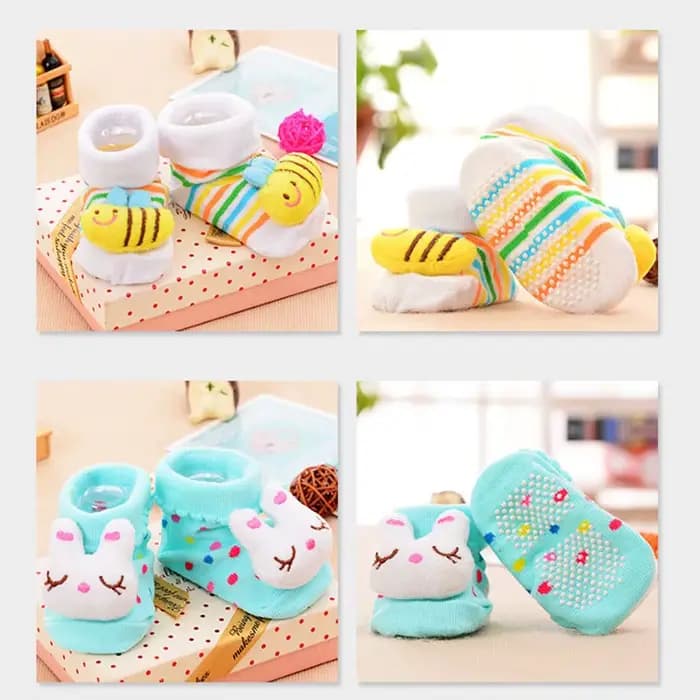 Chaussettes pour bébé, pantoufles de jouets pour filles et garçons