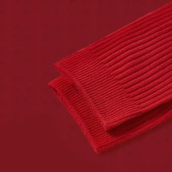 5/10 paires de chaussettes pour femmes, rouge et bordeaux, festives, confortables, respirantes, évacuant l'humidité