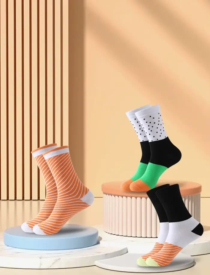 Chaussettes mi-tube pour hommes et femmes