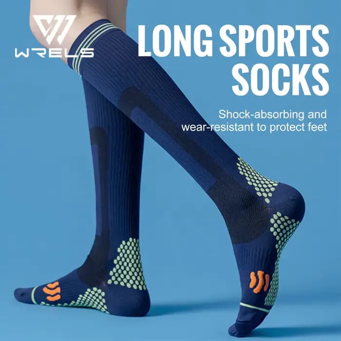 WRELS Sport chaussettes de cyclisme absorbant les chocs anti-dérapant varices