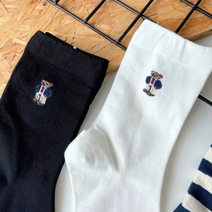 Chaussettes en coton de dessin animé pour hommes