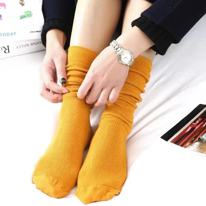 Chaussettes pour femmes jaune uni pour femmes