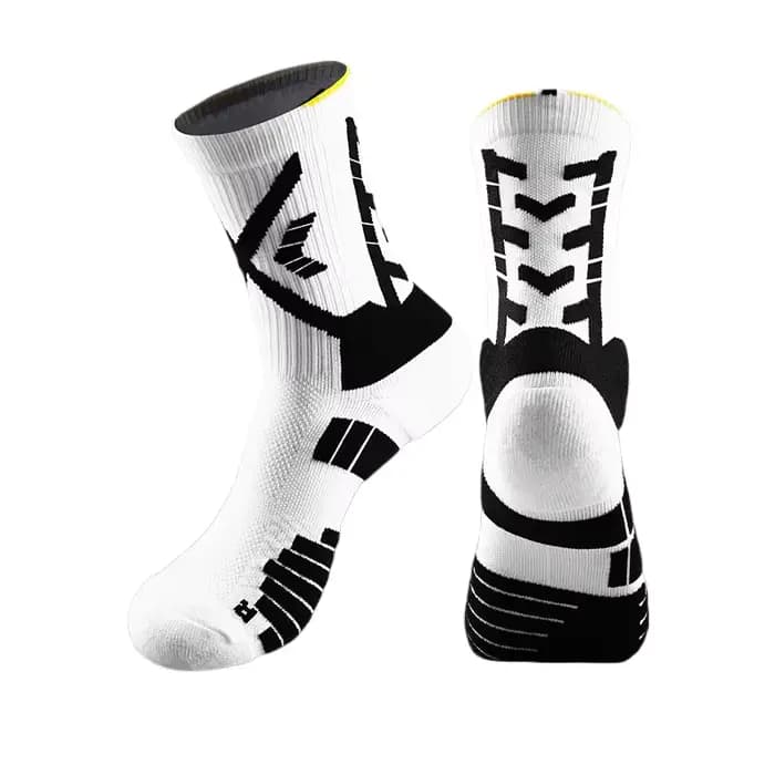 Chaussettes de basket-ball montantes évacuant l'humidité