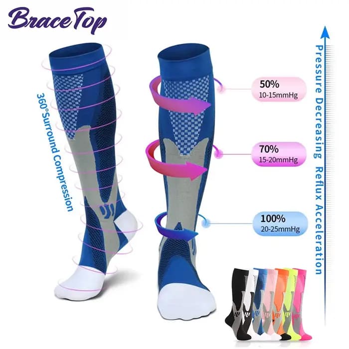 1 paire de bas de Sport Compression chaussettes