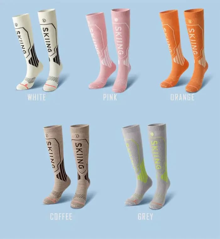 Chaussettes thermiques en laine mérinos, Tube Long, pour Sports de plein air, Ski, randonnée, Ski, alpinisme, pour femmes