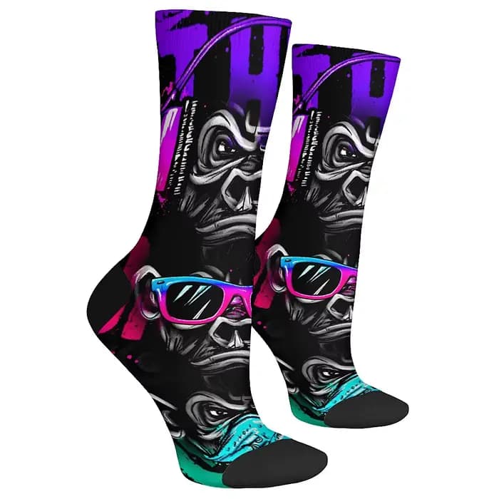 Chaussettes de style hip-hop rétro amusantes pour hommes