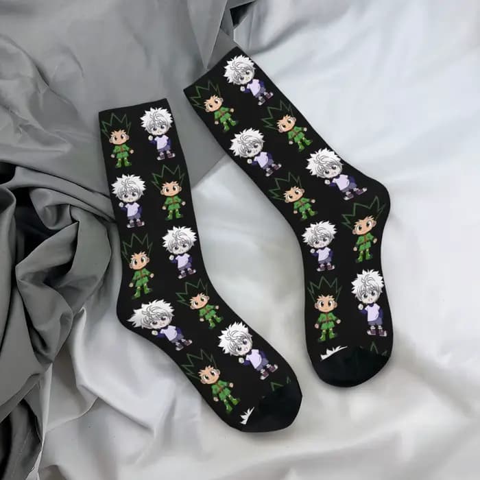 Chaussettes à tube moyen Hunter X Hunter pour hommes et femmes