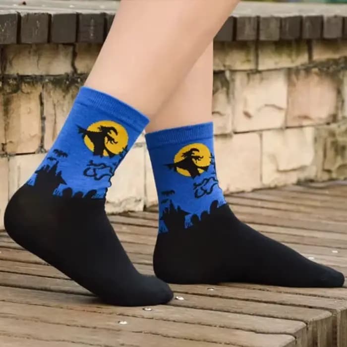 Mode femmes coton chaussettes Halloween horreur Cosplay décontracté cheville
