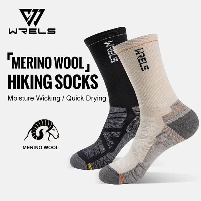 WRELS chaussettes en laine mérinos