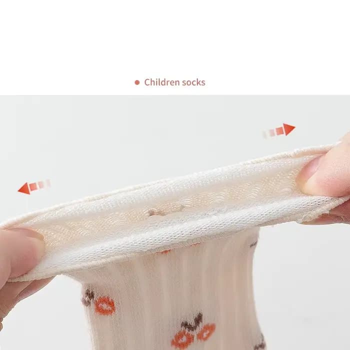 Chaussettes hautes à volants en coton doux pour nouveau-né fille