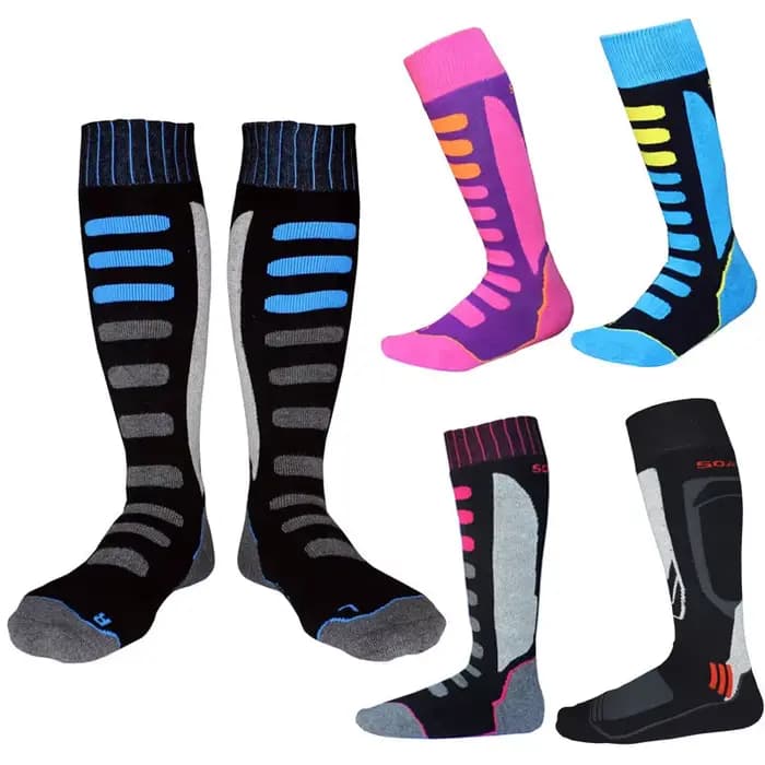 Ski coton hiver thermique hommes chaussettes enfants femmes chaussettes de sport snowboard cyclisme adulte Ski plus épais jambe chaude