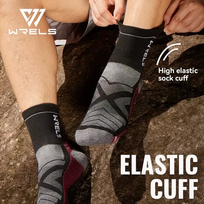 WRELS 1/2/3 paires chaussettes en laine mérinos thermique chaud hiver haute élastique épais