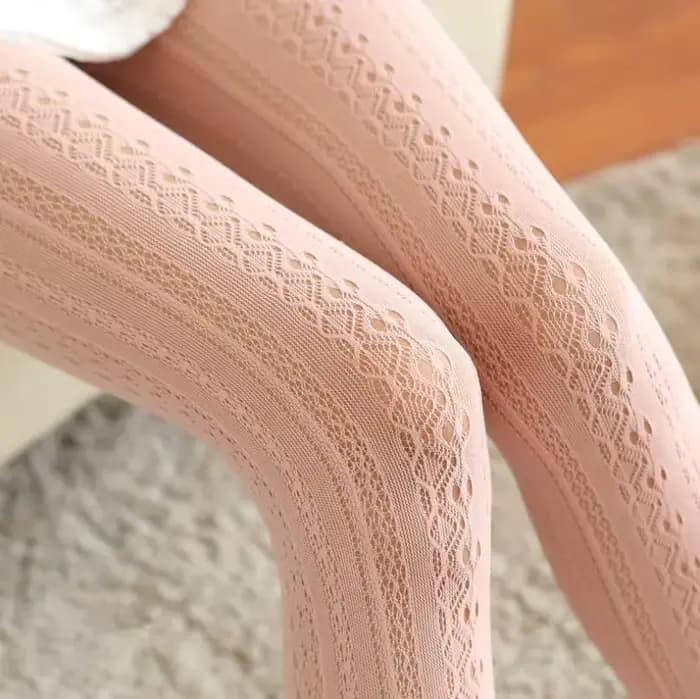 Collants d'hiver en coton tricoté pour femmes et filles