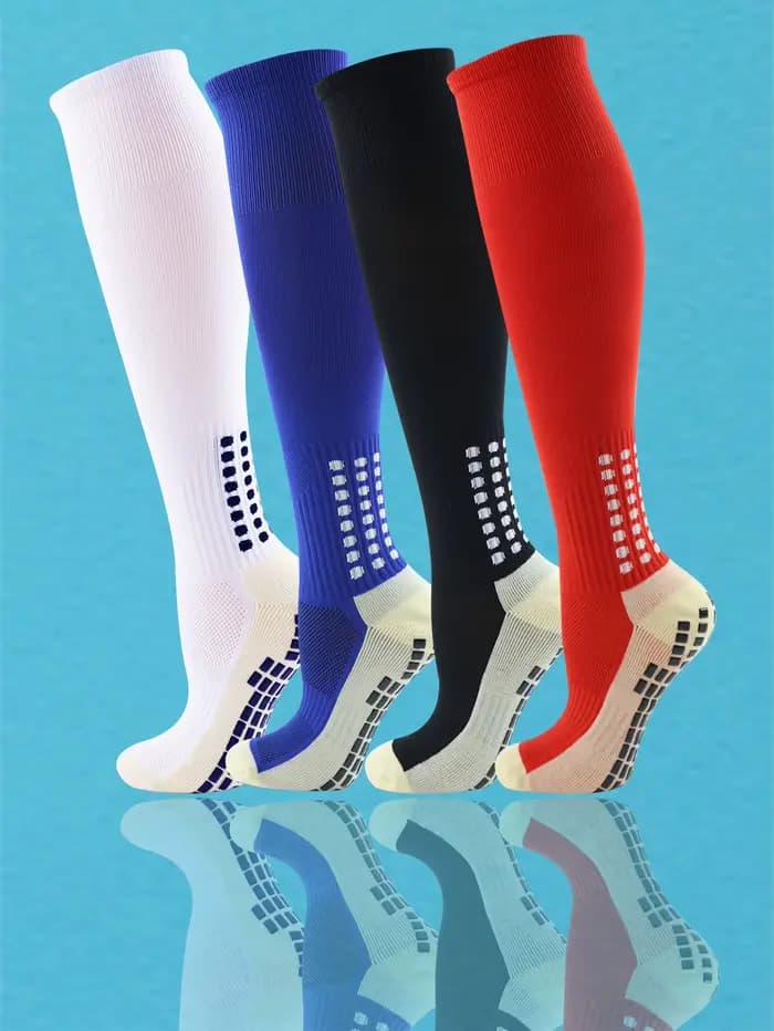 1 paire de chaussettes de football pour hommes avec poignée